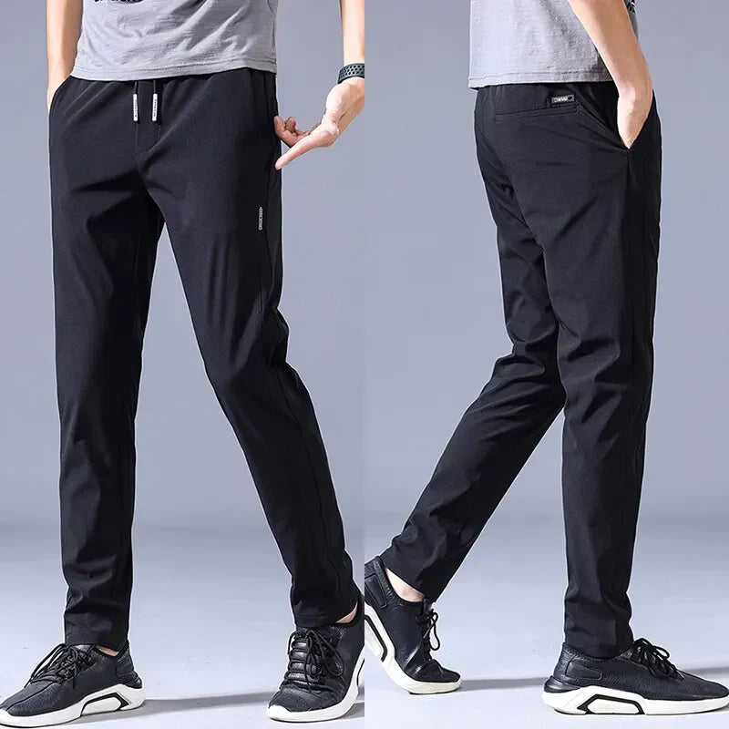 🔥Buy1 Get 1 Free💥🤩PREMIUM MEN'S HIGH STRETCH SKINNY LYCRA PANTS(Black & Gray) 🔥