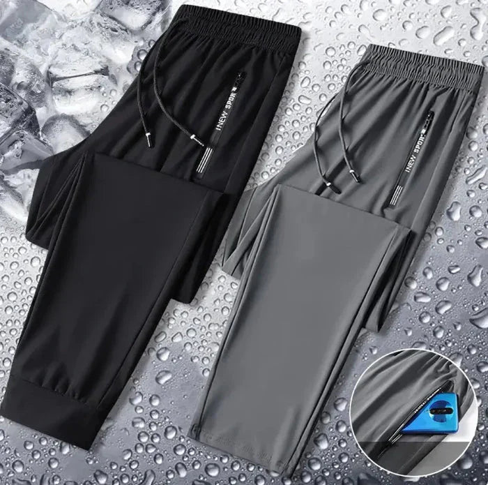 🔥Buy1 Get 1 Free💥🤩PREMIUM MEN'S HIGH STRETCH SKINNY LYCRA PANTS(Black & Gray) 🔥